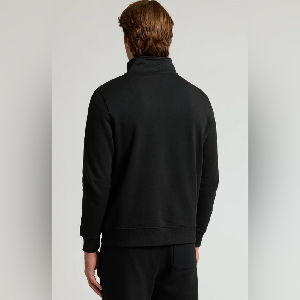 Men's True Classic Black Zip-Up Sweater M - Picture 2 of 6